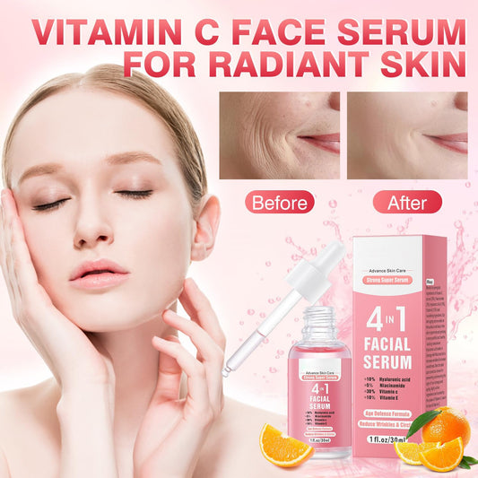 Vitamin C Serum, Christmas Gifts For Women, Christmas Gifts For Mom, Anti Aging Facial Serum With Vitamin C, Hyaluronic Acid, Even Skin Tone, Eye Area, Fine Lines & Wrinkles, 30Ml