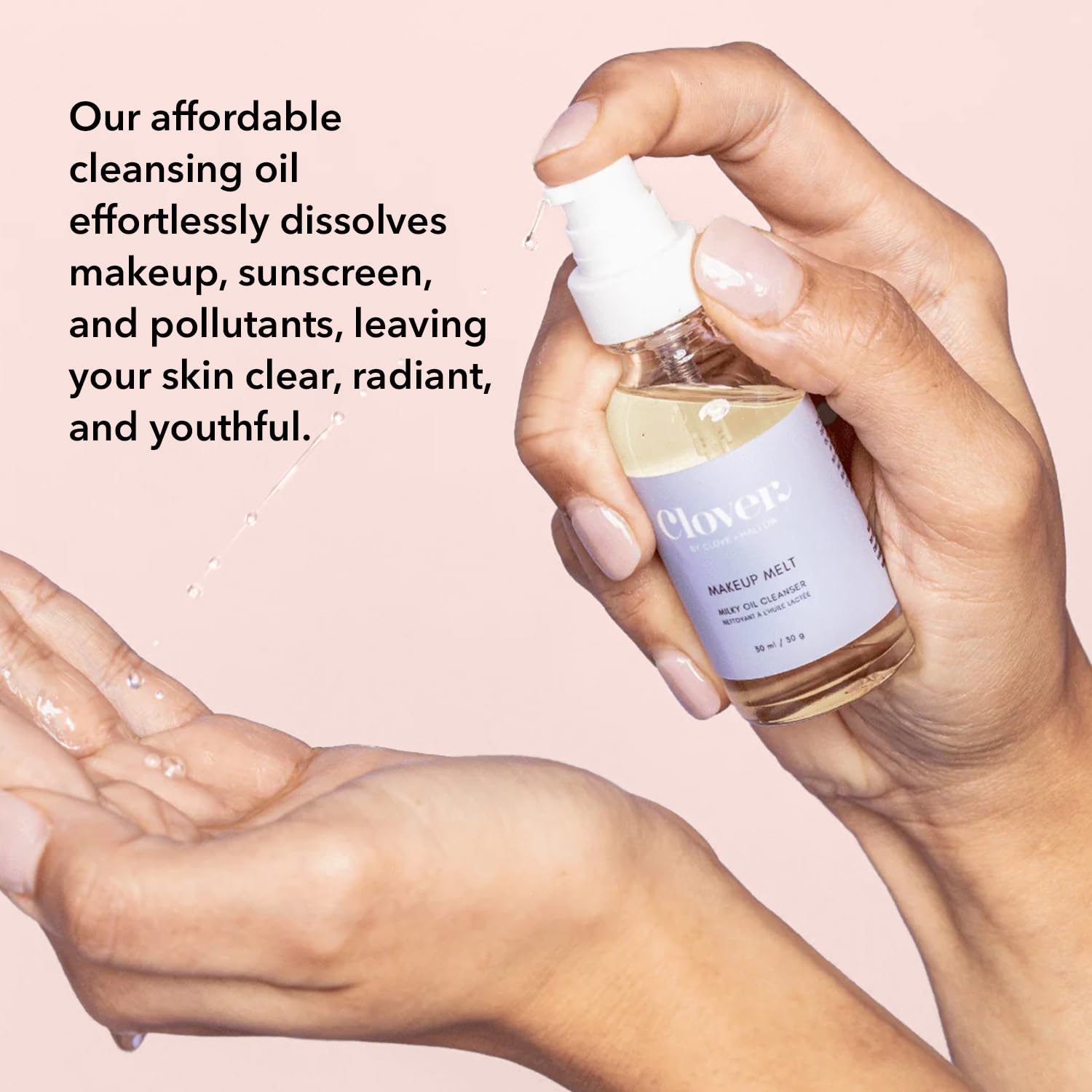 Clover Makeup Melt Milky Cleansing Oil | Gentle Makeup Removal, Skin-Friendly Formula And Residue-Free Rinse | Cruelty-Free & Vegan Face Oil - 118 Ml : Beauty & Personal Care