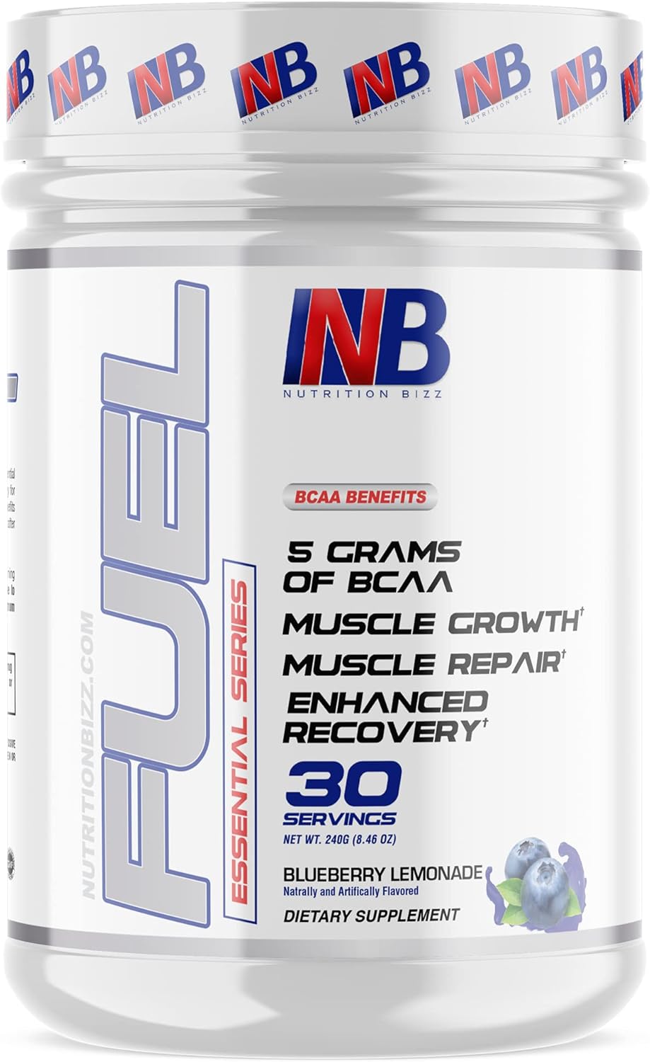Bcaa Powder, 5 Grams Of Bcaas Amino Acids, Post Workout Recovery Drink For Muscle Building, Recovery, And Endurance, 30 Servings (Blueberry Lemonade)