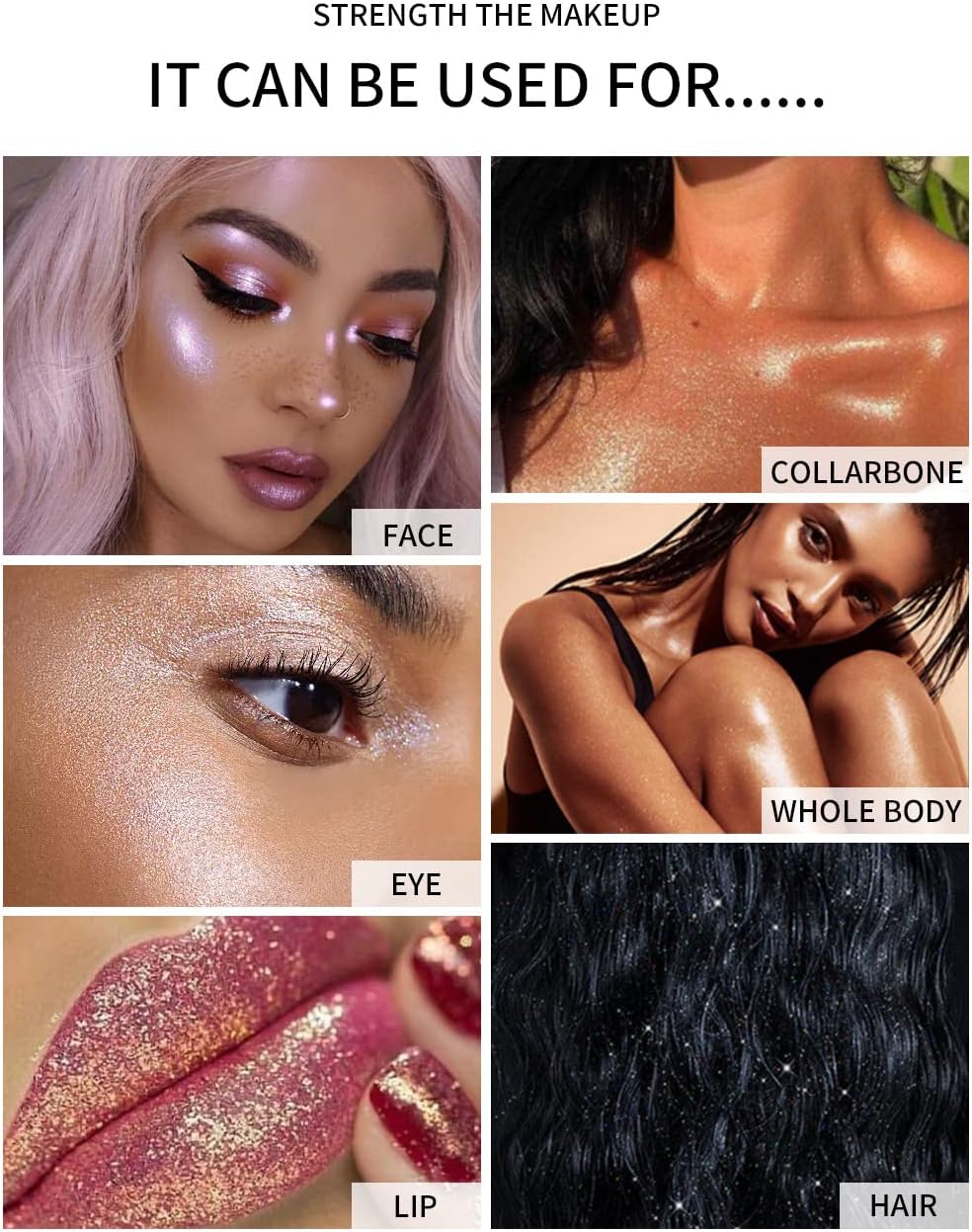 Julystar Body Glitter High-Gloss Powder To Brighten The Whole Body High-Gloss Powder Repair Powder Natural Stereo Repair Makeup (03#)