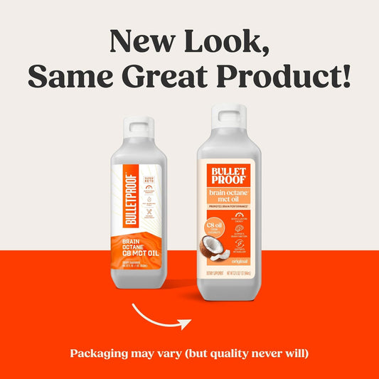 Bulletproof Brain Octane C8 Mct Oil, 32 Ounces, Keto Supplement For Sustained Energy And Fewer Cravings