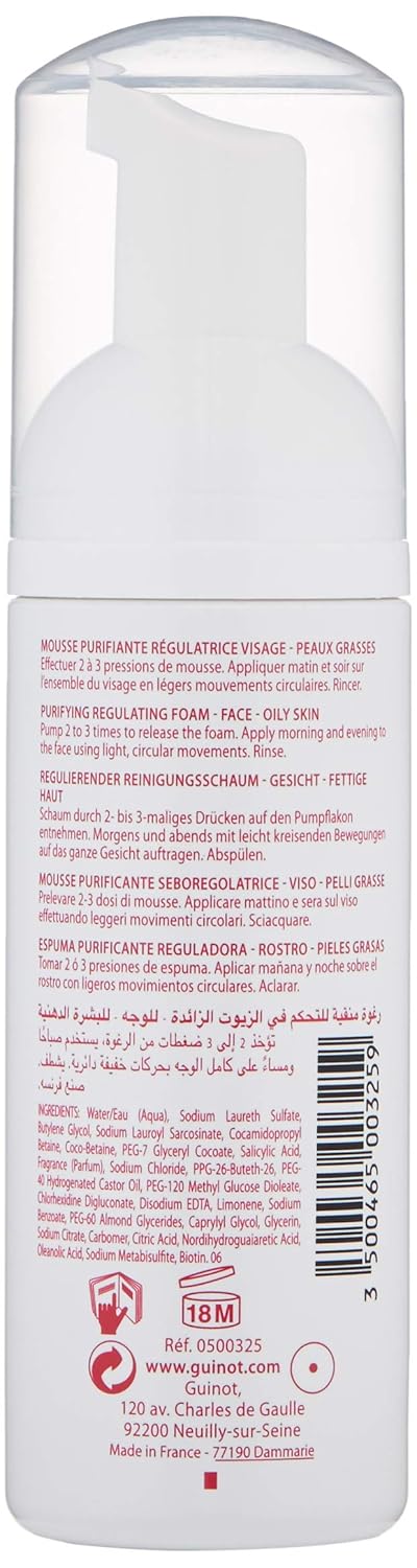 Guinot Microbiotic Cleansing Foam, 5.07 Fl Oz : Beauty & Personal Care