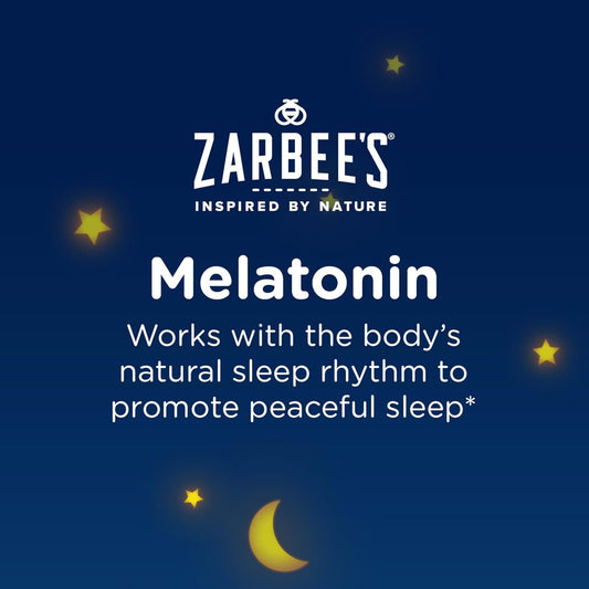 Zarbee'S Kids Melatonin Gummy, 1Mg Childrens Sleep Aid Supplement, Drug-Free & Effective Sleep Supplement For Children Ages 3 And Up, Non-Habit Forming, Natural Watermelon Flavor, 60 Gummies