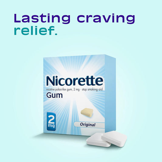 Nicorette 2 mg Nicotine Gum to Help Quit Smoking - Original Unflavored Stop Smoking Aid, 1-Pack, 170 Count, Plus Advil Dual Action Coated Caplets with Acetaminophen, 2 Count (Packaging May Vary)