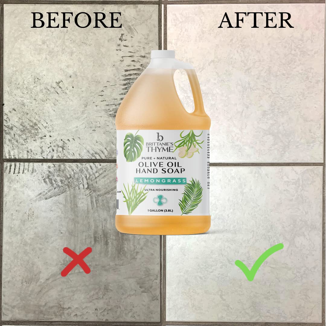 Brittanie'S Pure Organic Castile Liquid Olive Oil Soap Refill, Lemongrass, 1 Gallon | Face, Body Wash, Dishes, Pets & Laundry | Vegan & Gluten Free Non-Gmo : Beauty & Personal Care