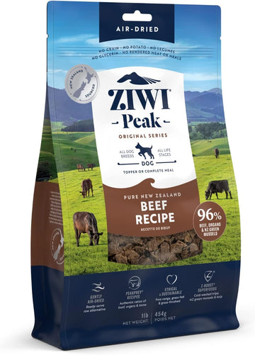 ZIWI Peak Air-Dried Dog Food – All Natural, High Protein, Grain Free and Limited Ingredient with Superfoods (Beef, 1.0 lb)