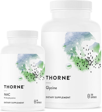 Thorne Detox Duo - Liver, Kidney, & Immune Support Bundle - Nac & Glycine - 30 To 125 Servings