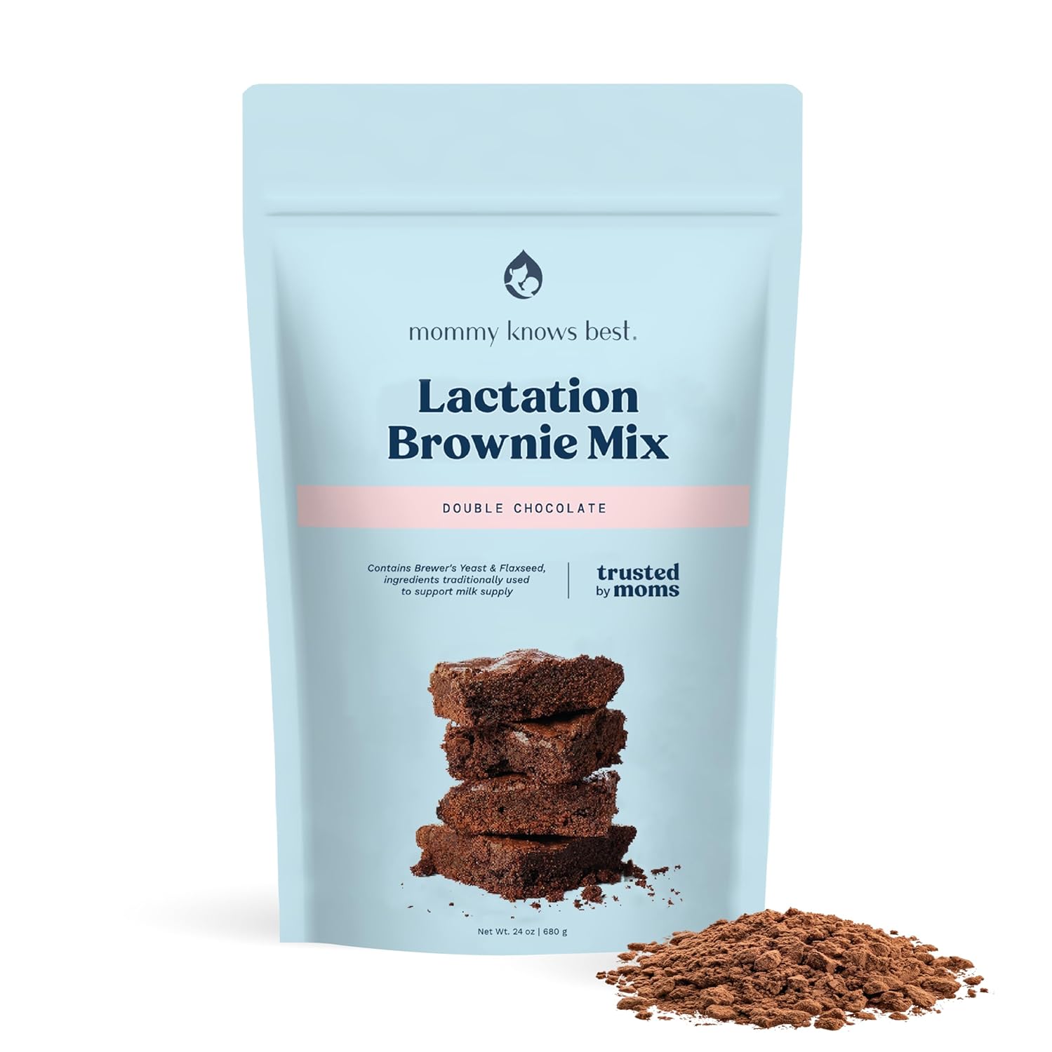 Lactation Brownie Mix Breastfeeding Supplement - Double Chocolate Breast Milk Support Snack Alternative to Lactation Cookies to Boost Breastmilk Supply Increase