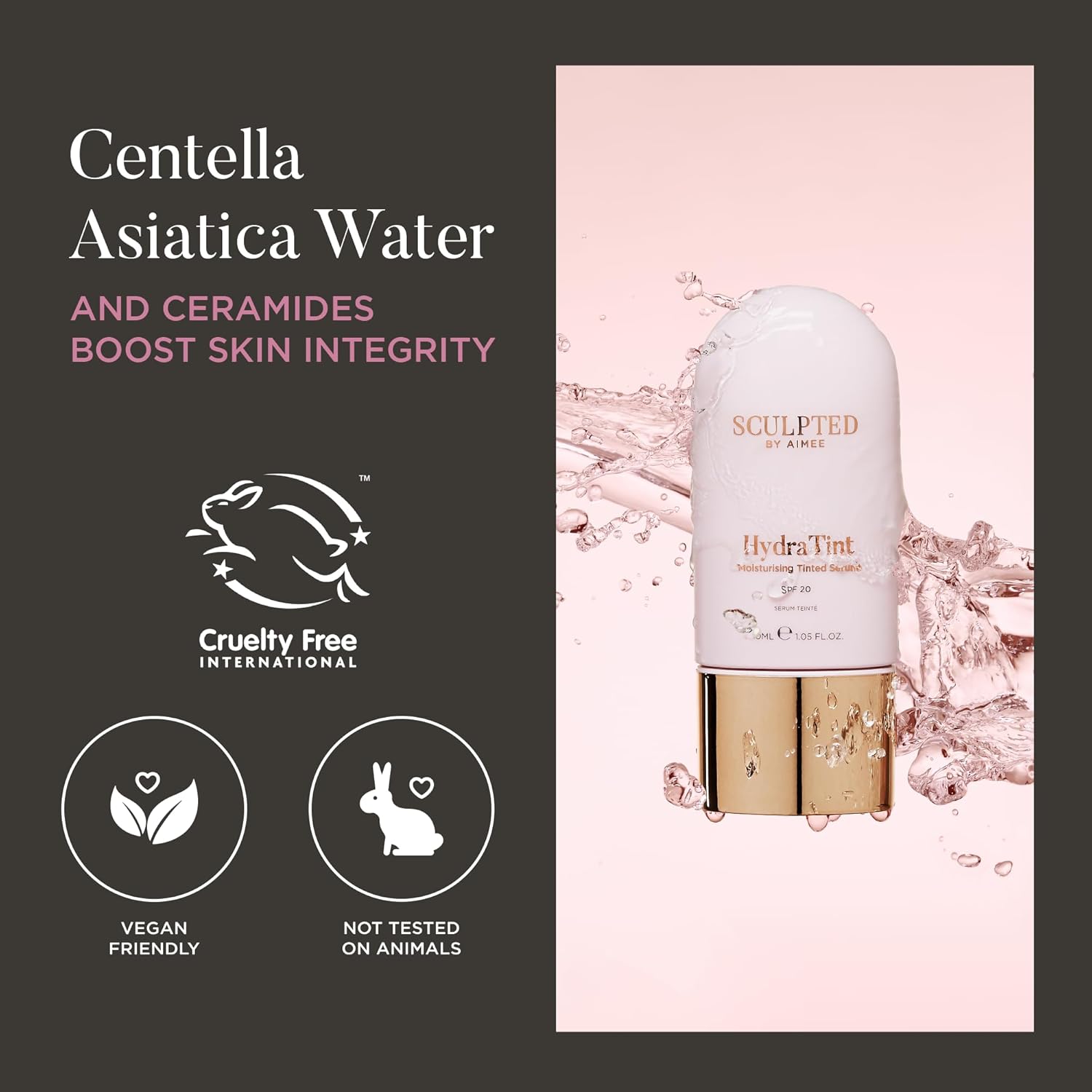 HydraTint Moisturising Tinted Serum from Sculpted by Aimee - 30ml 2-in-1 Makeup and Skin-Perfecting Skincare Tinted Moisturiser & Serum Foundation with SPF 20, Hyaluronic Acid & Ceramides : Amazon.co.uk: Beauty