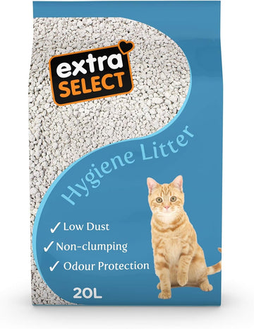 Extra Select Premium Hygiene Cat Litter - Calcium Silicate Non-Clumping Odour Control - 20L?09ESH20L