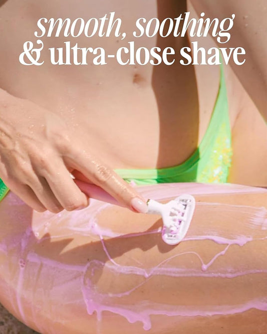 Truly Life Shaver Razor | Best Razor For Sensitive Skin | 5 Blades With Aloe & Shea Butter Infused Gel Bars | Pivoting Head & Flex-Grip Handle For Smooth, Irritation-Free Shave