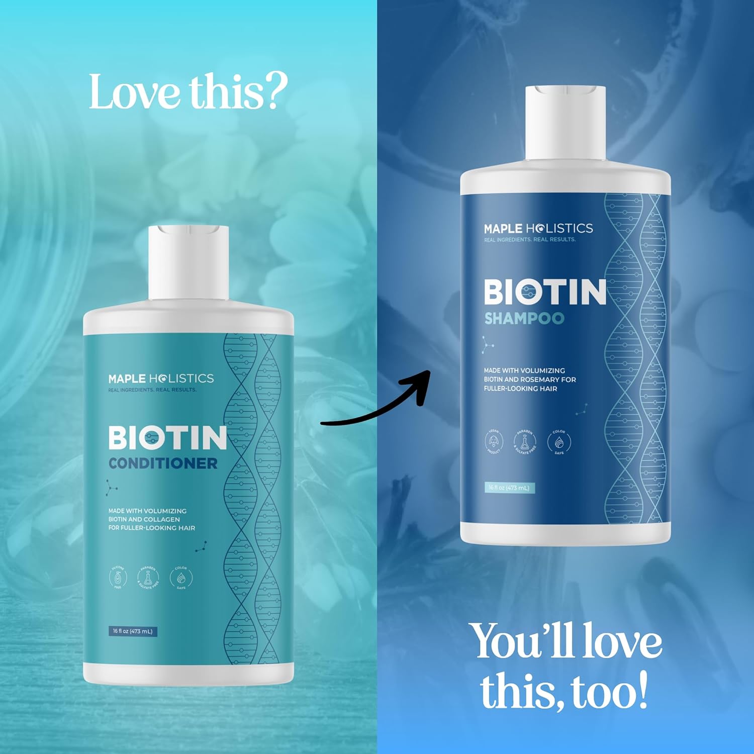 Volumizing Biotin Conditioner for Thinning Hair - Biotin and Collagen Conditioner for Dry Hair Treatment Plus Fine Hair Care - Sulfate Paraben & Silicone Free Conditioner for Damaged Dry Hair : Beauty & Personal Care