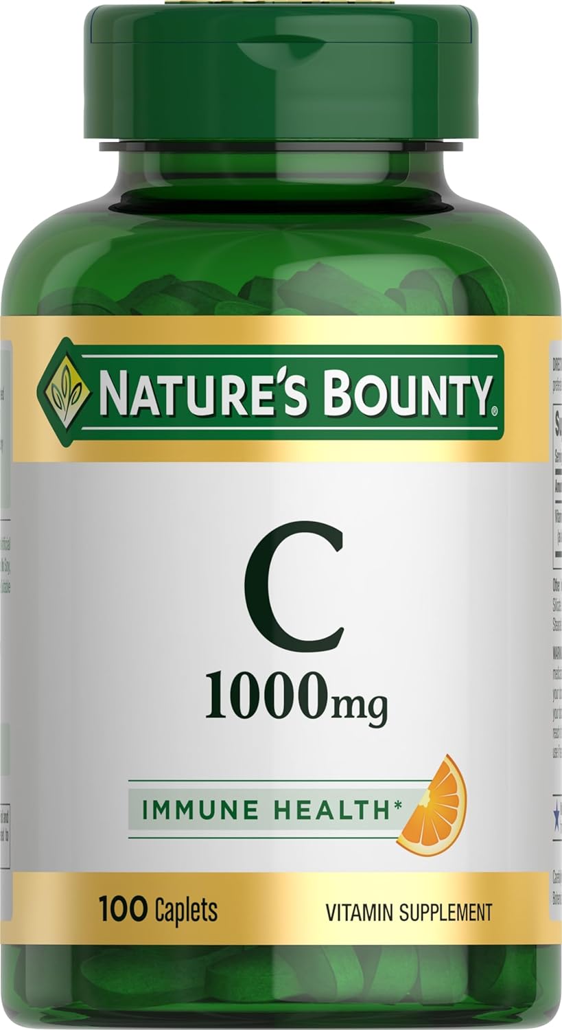 Nature's Bounty Vitamin C 1000mg, Immune Support Supplement, Powerful Antioxidant, 1 Pack, 100 Caplets