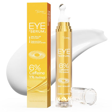 6% Caffeine Eye Cream: Dark Circle Remover Hydrating Anti-Wrinkle Eye Care Cream For Women 20Ml 0.68Fl.Oz
