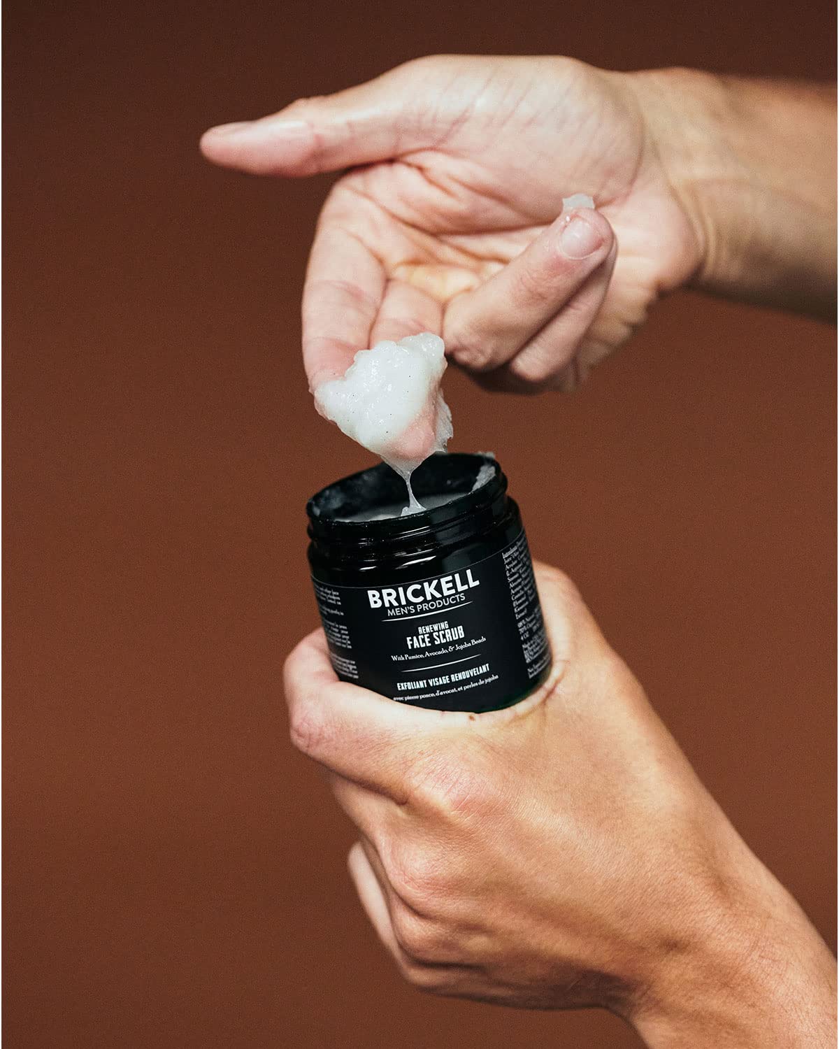 Brickell Men's Renewing Face Scrub for Men, Natural and Organic Deep Exfoliating Facial Scrub Formulated with Jojoba Beads, Coffee Extract and Pumice, 2 Ounce, Scented : Beauty & Personal Care