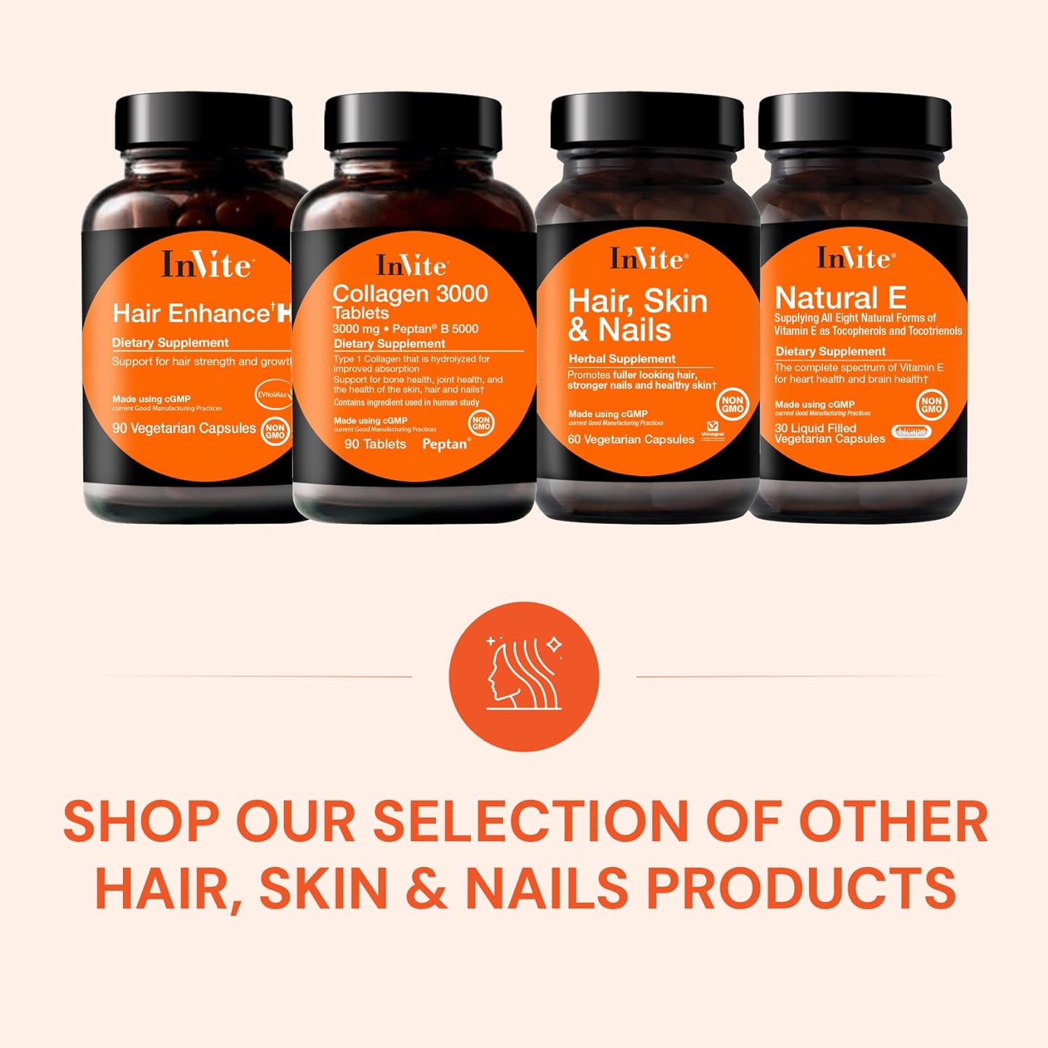 Invite Health Hair, Skin & Nails Supplement - Supports Health and Grow