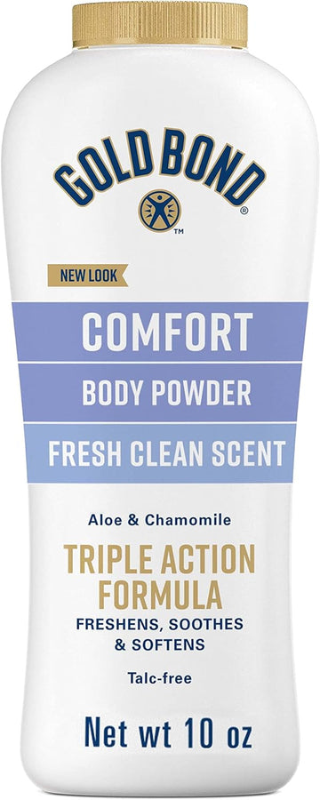 Gold Bond Comfort Body Powder, 10 oz., Talc-Free, Fresh Clean Scent With Aloe & Chamomile