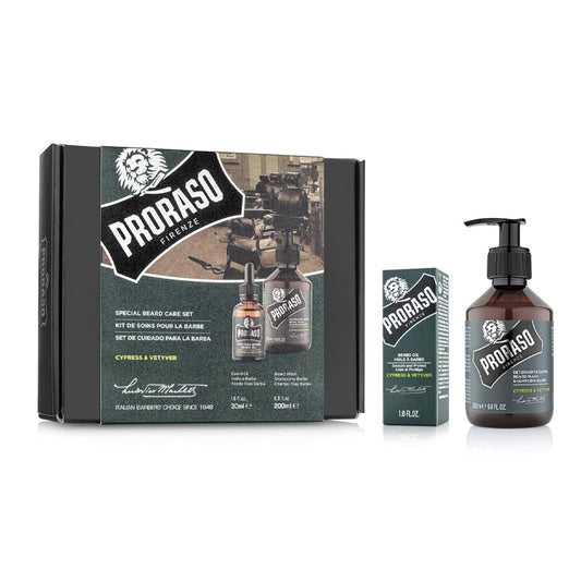 Proraso Beard Care Kit for Men | Beard Wash & Beard Oil Tame, Cleanse & Detangle Full, Thick and Coarse Beards | Cypress and Vetyver : Beauty & Personal Care