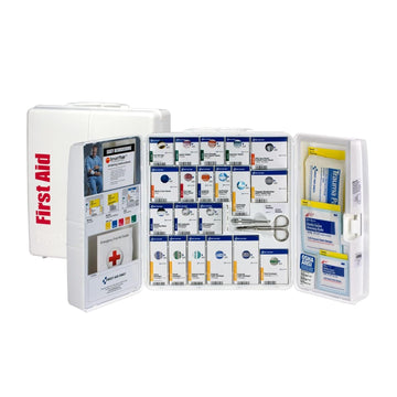 First Aid Only 1000-Fae-0103 Smartcompliance 50-Person Osha Compliant First Aid Kit For Business, Large Plastic First Aid Cabinet With Medications, 245 Pieces