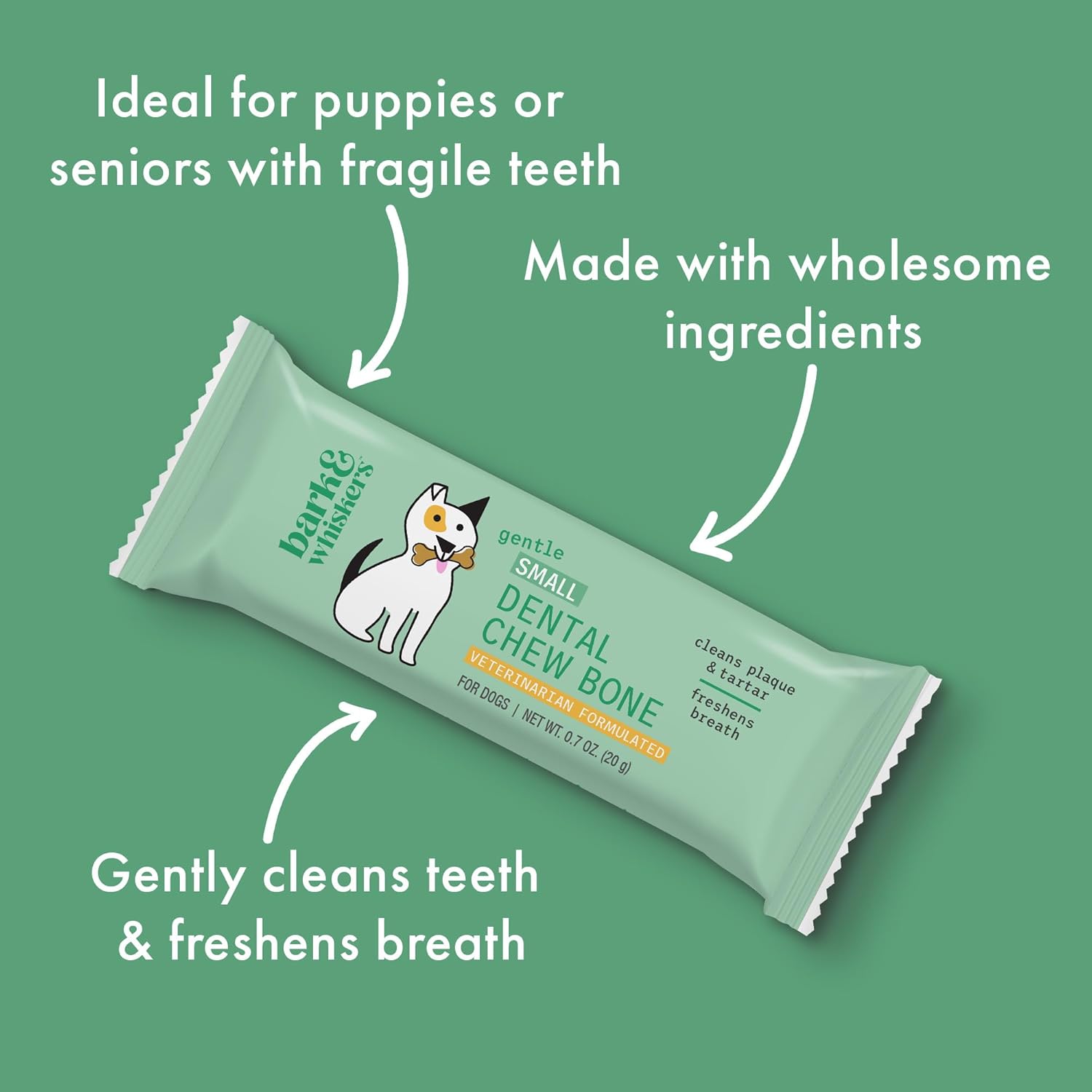 Dr. Mercola Dental Chew Bones, Small, 12 Bones, non GMO, Gluten Free, Soy Free : Pet Probiotic Nutritional Supplements : Pet Supplies