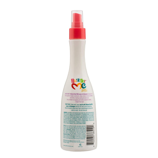 Just For Me Natural Hair Milk Detangler - Detangles & Helps Prevent Breakage, For All Hair Textures, Contains Coconut Milk, Shea Butter & Sunflower Oil, Restores Moisture, Flexibility, Shine, 10 Oz