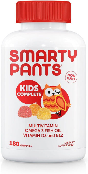 Smartypants Kids Complete Gummy Vitamins: Multivitamin & Omega 3 Dha/Epa Fish Oil, Methyl B12, Vitamin D3, Limited Valuesize Pack Of 180 Count Total