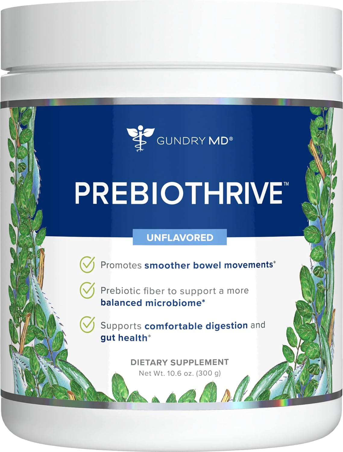 Gundry MD? PrebioThrive? Prebiotic Supplement for More Comfortable Digestion, Gut Health and a More Balanced MicroBiome, Unflavored Powder - (30 Servings)