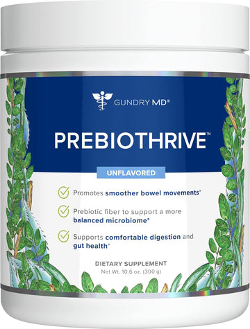 Gundry MD? PrebioThrive? Prebiotic Supplement for More Comfortable Digestion, Gut Health and a More Balanced MicroBiome, Unflavored Powder - (30 Servings)