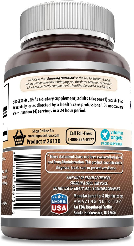 Amazing Formulas Caffeine 200Mg 240 Capsules Supplement | Non-GMO | Gluten Free | Made in USA