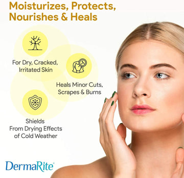 Dermarite Dermaphor Skin Protectant, Moisturizing Ointment - Soothes And Shields Dry, Cracked Or Irritated Skin, Unscented - 3.75 Oz. Tube, 1 Count
