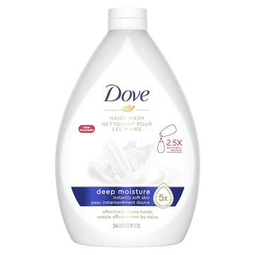 Dove Advanced Care Hand Wash Deep Moisture Pack Of 3 For Soft, Smooth Skin More Moisturizers Than The Leading Ordinary Hand Soap, 34 Oz