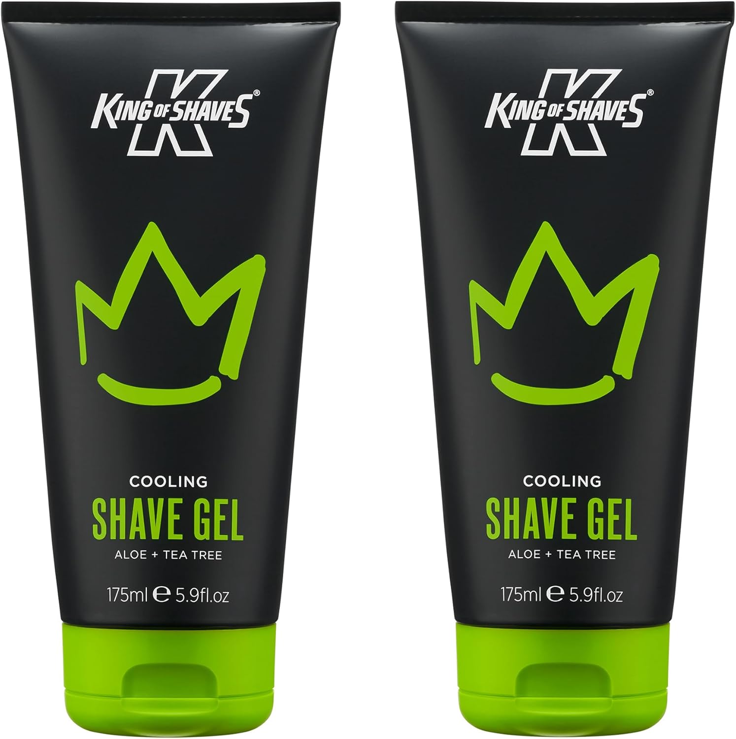 King Of Shaves Cooling Shave Gel Aloe+Tea Tree 2X175Ml