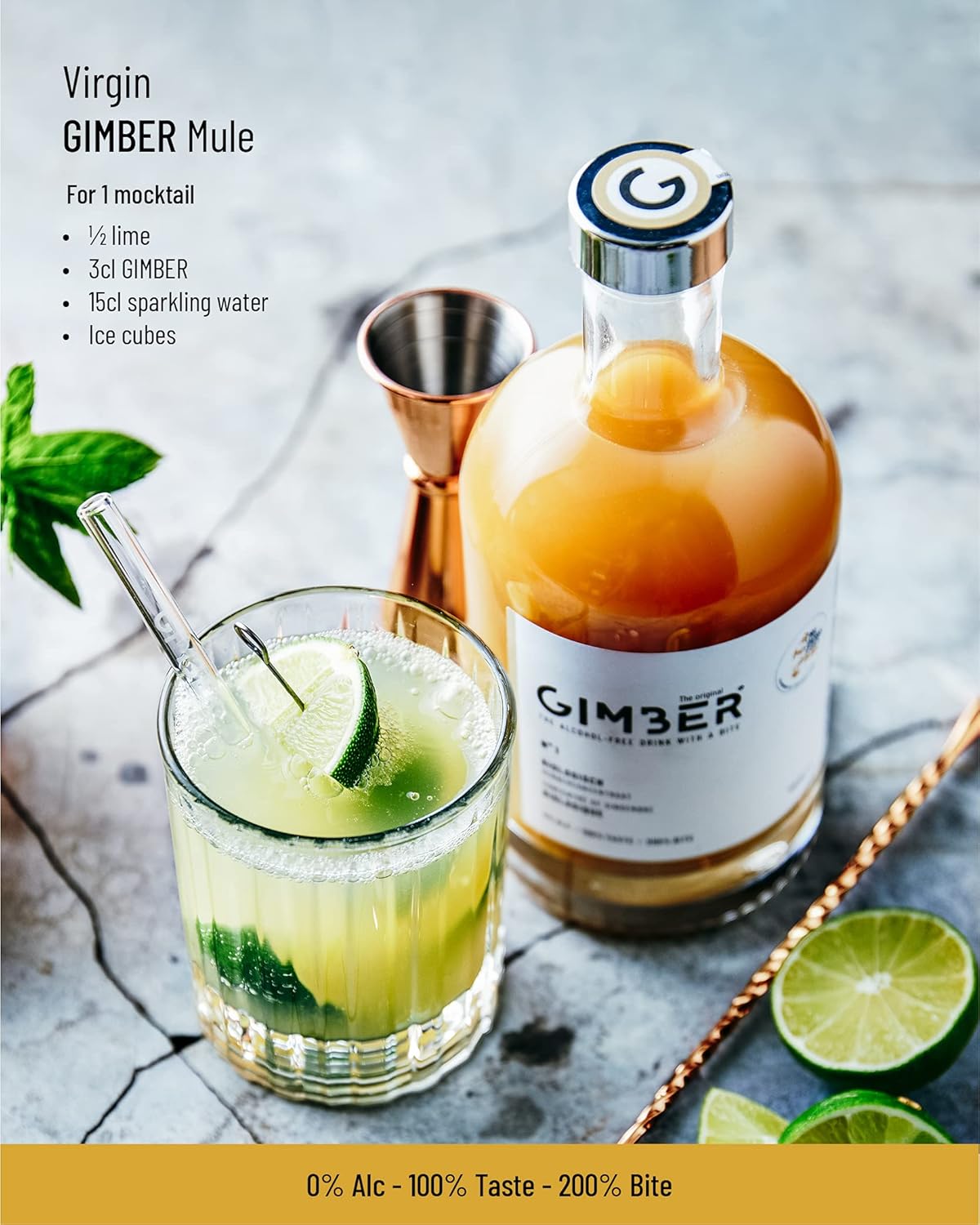 Gimber Organic Alcohol-Free Ginger Concentrate 200 ml : Amazon.co.uk: Grocery