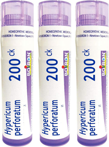 Boiron Hypericum Perforatum 200Ck, 80 Pellets, Homeopathic Medicine For Nerve Pain