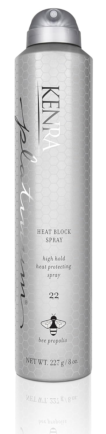 Kenra Platinum Heat Block Spray 22 | Heat Protecting Hairspray | High Hold For Ultimate Style Longevity | Clean Release From Hot Tools | All Hair Types
