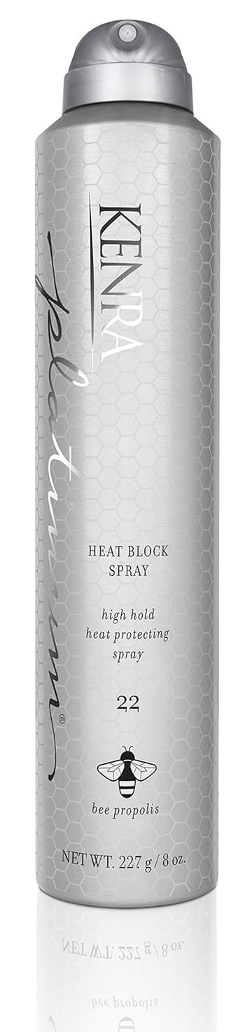 Kenra Platinum Heat Block Spray 22 | Heat Protecting Hairspray | High Hold For Ultimate Style Longevity | Clean Release From Hot Tools | All Hair Types