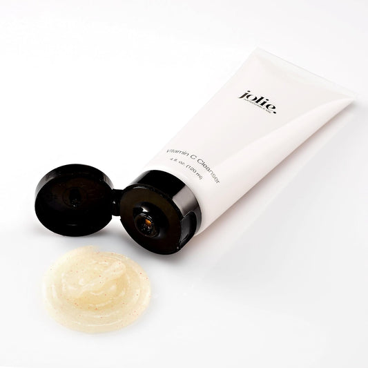 Jolie Vitamin C Cleanser - Brightening & Energizing Daily Facial Gel Wash With Exfoliating Beads