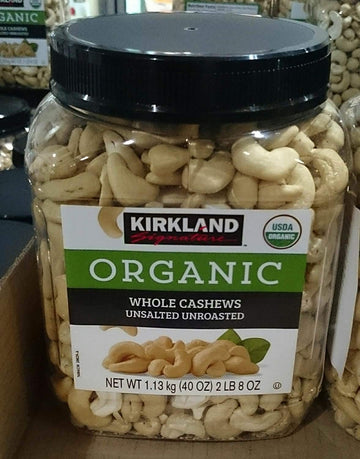 Kirkland Signatures Organic Whole Cashews Unsalted Unroasted, (Family Bundle) : Grocery & Gourmet Food