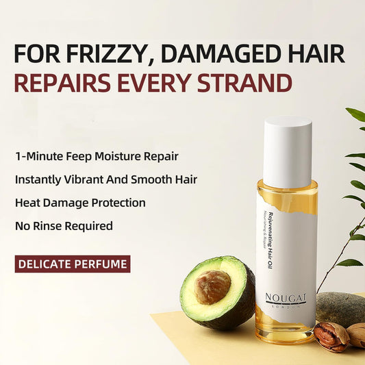 Nougat London Rejuvenating Hair Oil, Deep Moisturizing, Non-Greasy, Instantly Smooth And Lustrous Hair, Moroccan Oil & Marula Oil, Long Lasting,Suitable For All Hair Types,Prevents Hair Loss