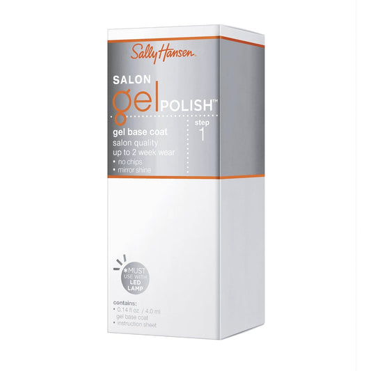 Sally Hansen Salon Gel Polish™, Gel Base Coat, Chip Resistant, Shiny Finish, Led Lamp Required