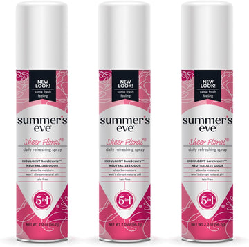 Summer'S Eve Sheer Floral Daily Refreshing Feminine Spray, 2 Oz, 3 Pack
