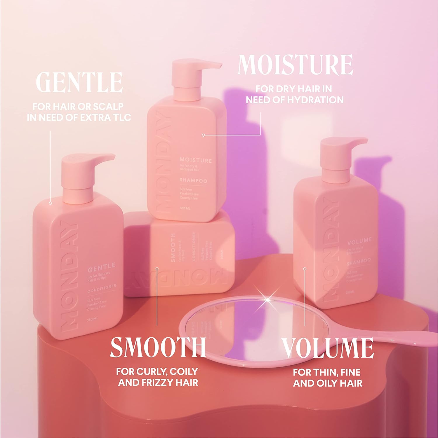 MONDAY HAIRCARE Gentle Conditioner 887ml Bulk PACK (Amazon Exclusive), for Normal to Delicate Hair Types, Made from Coconut Oil, Rice Protein, & Vitamin E, 100% Recyclable Bottles : Beauty & Personal Care