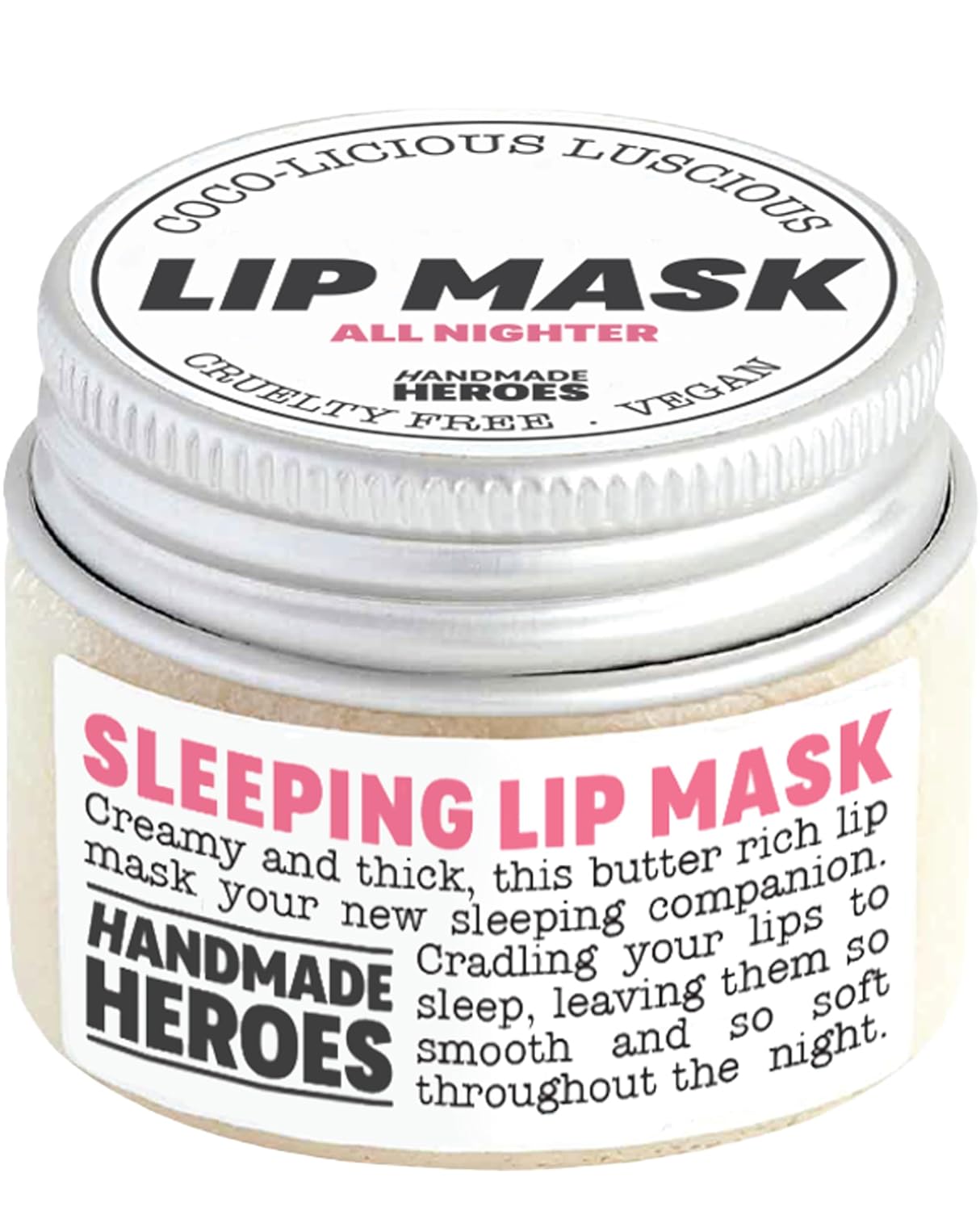 100% Natural Lip Butter Sleeping Lip Mask, Overnight Lip Moisturizer and Conditioner for Dry Lips. Intensive Lip Balm and Lip Therapy Skin Care with Mango butter (Original All Nighter)
