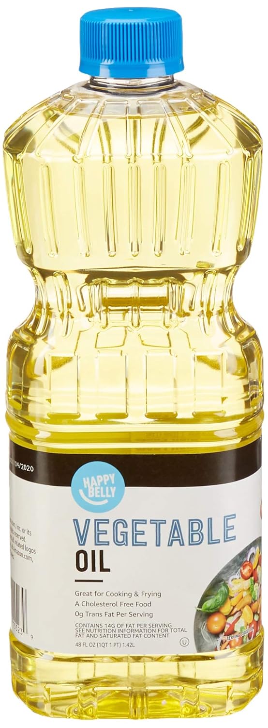 Amazon Brand - Happy Belly Soybean Vegetable Oil, 48 Fl Oz (Pack Of 1)