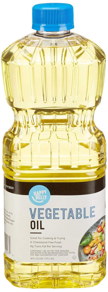 Amazon Brand - Happy Belly Soybean Vegetable Oil, 48 Fl Oz (Pack Of 1)