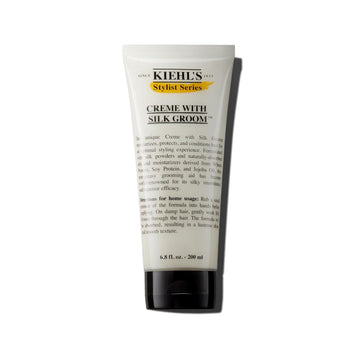 Kiehl'S Crème With Silk Groom, Non-Greasy Hair Styling Cream, Helps Moisturize & Smooth Hair, Adds Lustrous Shine, With Jojoba Oil, For All Hair Types - 6.8 Fl Oz