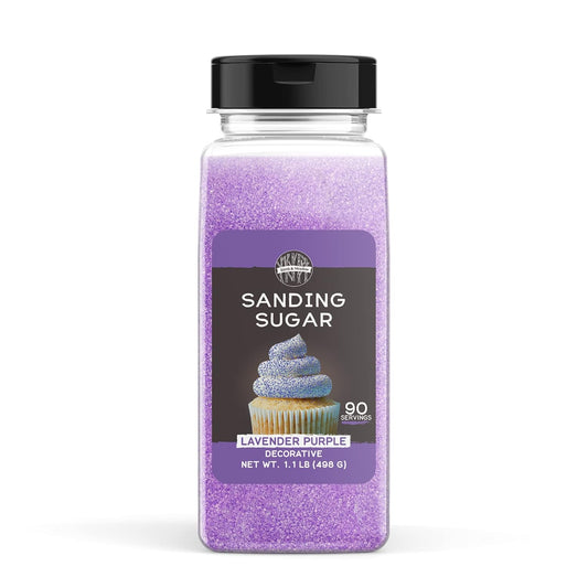 Birch & Meadow Mardi Gras Sanding Sugar Bundle, Mixed Colors, 1 Lb. Colorful Sugar Crystals For Festive Holiday Baking