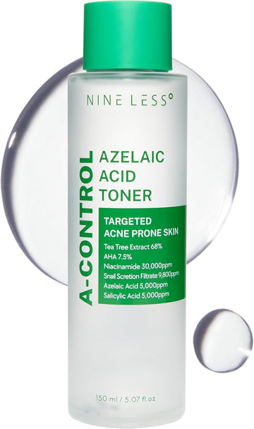 Azelaic Acid Toner – Korean Mild Exfoliating Skin Prep For Acne-Prone Skin – Salicylic Acid For Pores – Calming, Refreshing, Purifying, 5.07 Fl.Oz