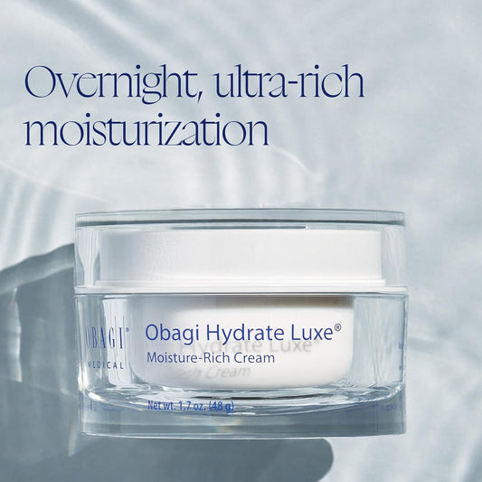 Obagi Hydrate Luxe Moisture-Rich Cream, 1.7 oz Pack of 1 - Hydrating Face Lotion with Shea Butter - Ultra-Rich Moisturization Night Face Cream for Dry Skin, Sensitive Skin, Aging Skin