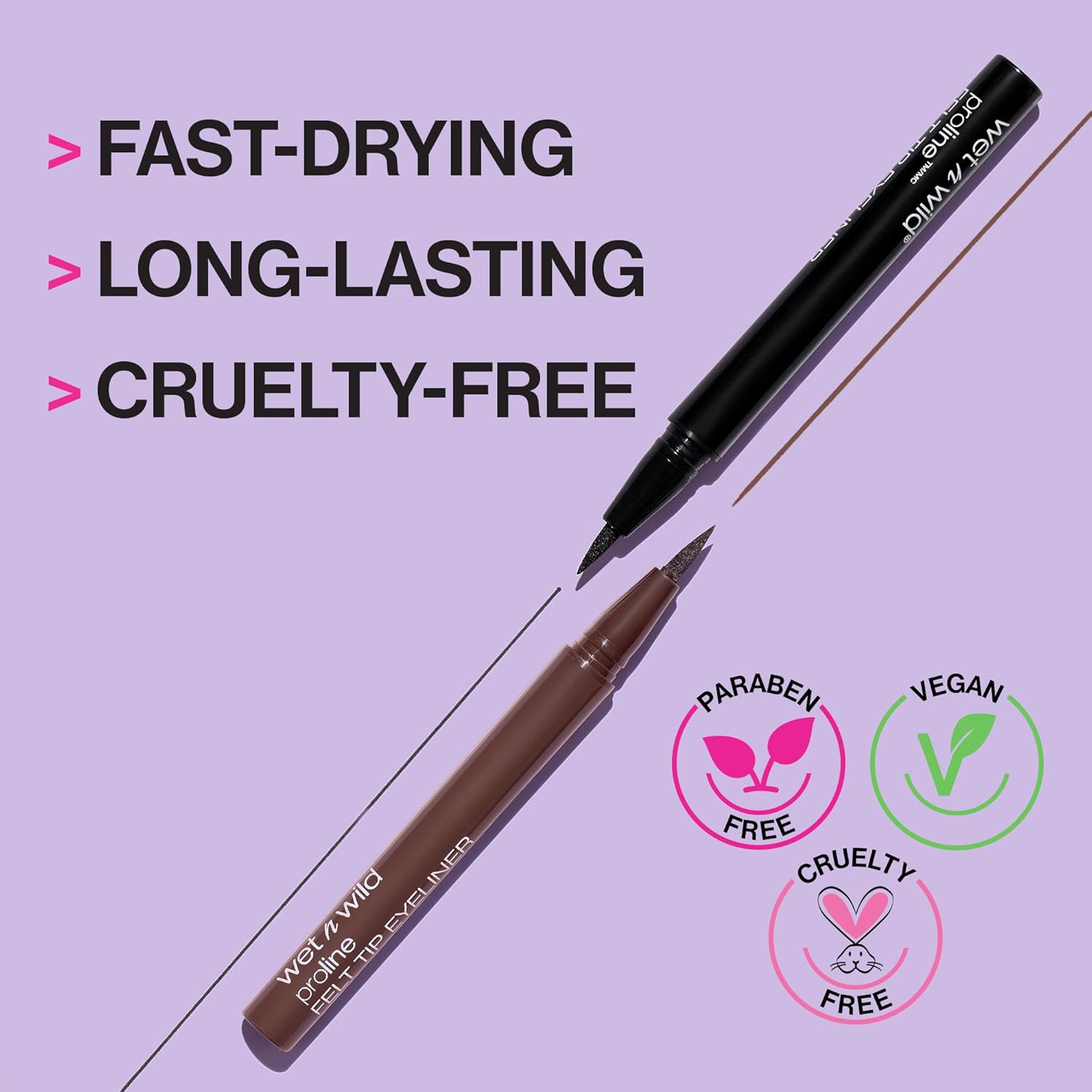 wet n wild MegaLiner Liquid Eyeliner - Black : Beauty & Personal Care